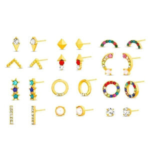 Steve Madden 12 Post Earring Set NWT